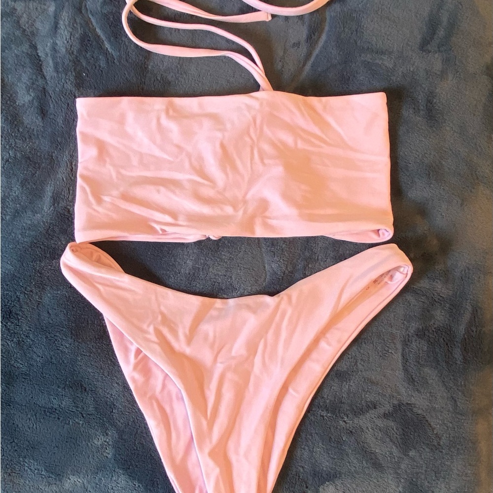 Light purple Strapless Bikini Set